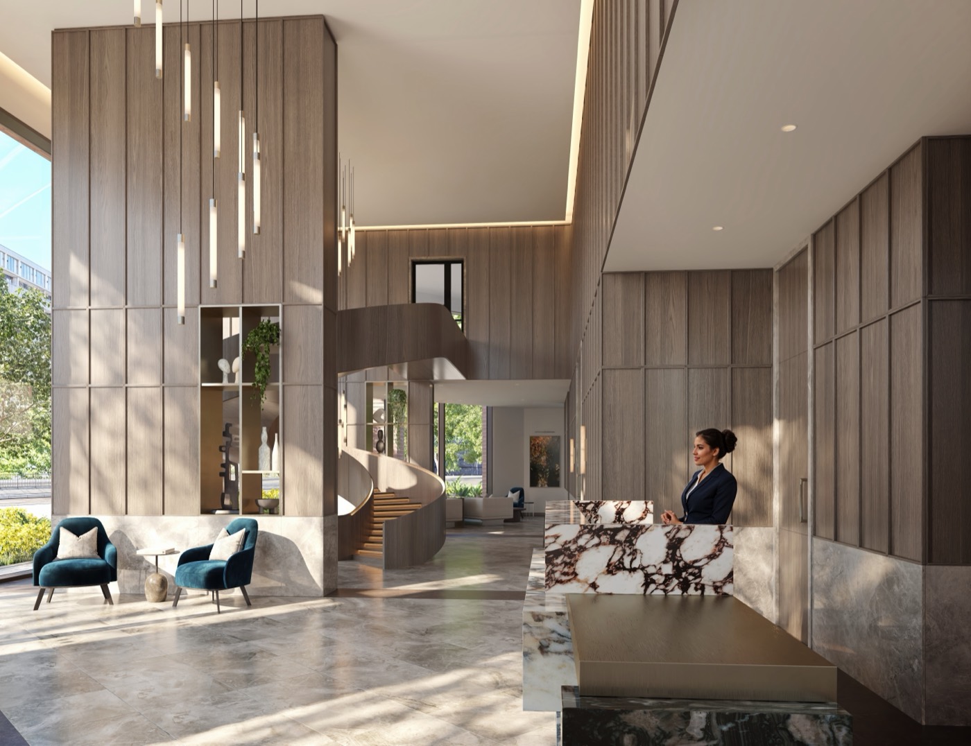 Concierge and residents' lobby