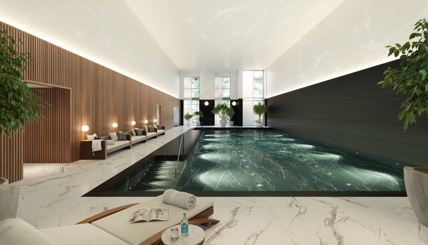 Residents' pool and spa